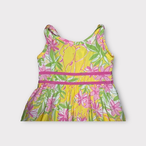 Lilly Pulitzer Sleeveless Yellow Floral Dress - Picture 2 of 6